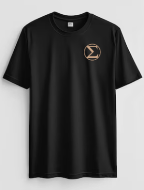 Camiseta negra circulo