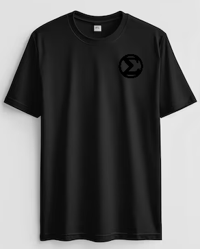 Camiseta negra letras